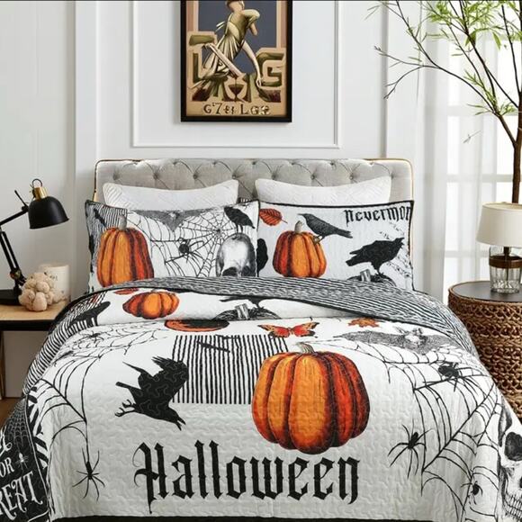 Other - Halloween Pumpkin Bedding Set